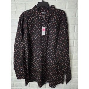 ROCK REVIVAL Men's size XL button up shirt long sleeve NWT Black Multi